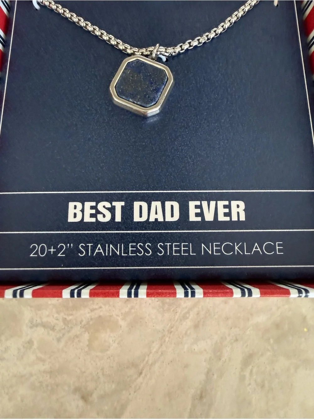 Mason Parker Best Dad Ever Stainless Steel Necklace 20+2